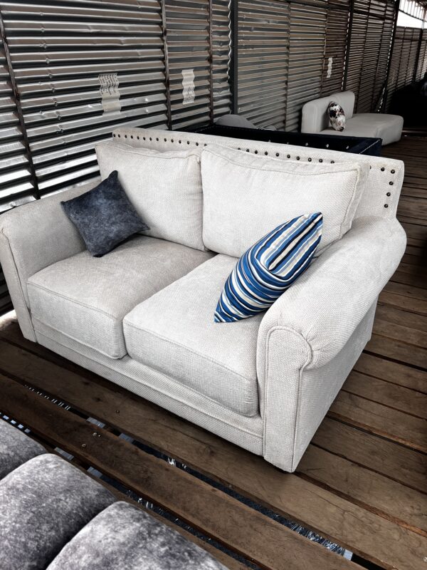 5-seater Buffalo Sofa Design – Spring Cushion Comfort with Custom Fabric & Color Options